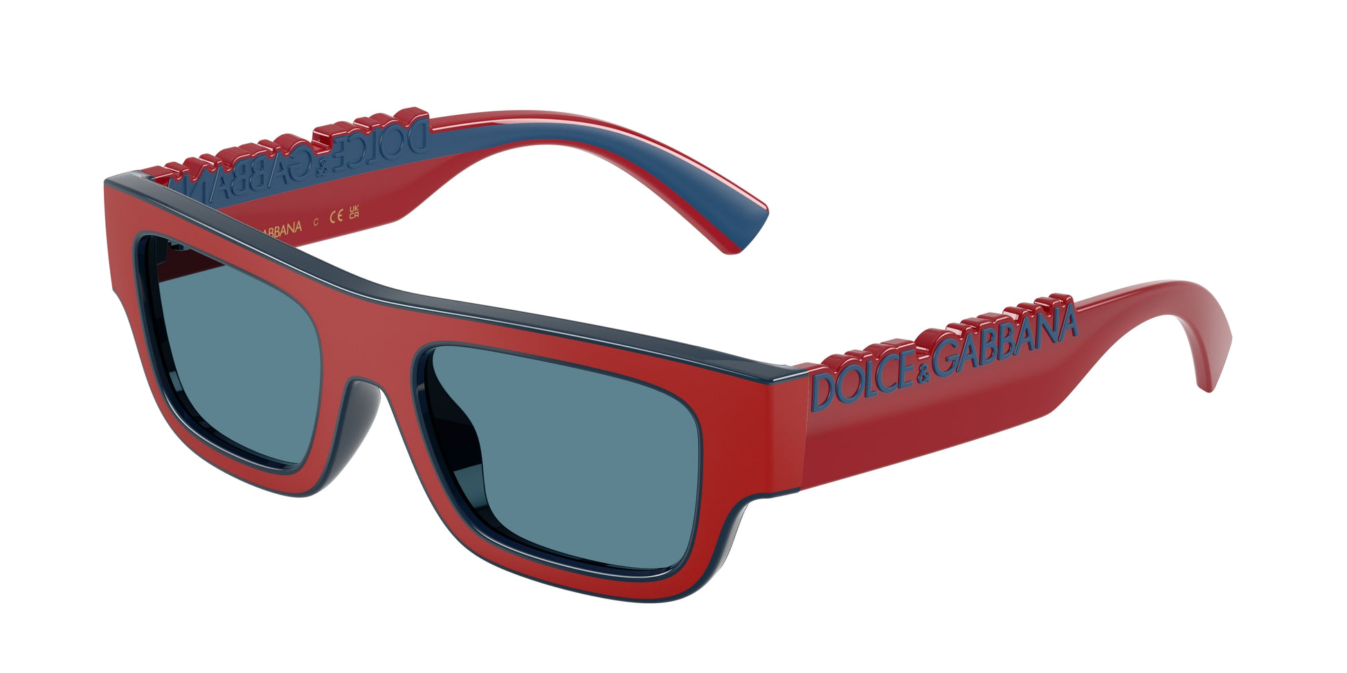 Dolce & Gabbana Kids DX6011 Rectangle Sunglasses  346680-Red/Blue 47-130-17 - Color Map Red