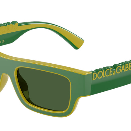 Dolce & Gabbana Kids DX6011 Rectangle Sunglasses  346771-Green 47-130-17 - Color Map Green
