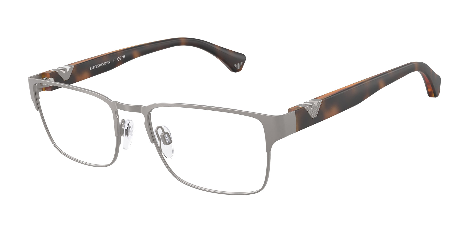Emporio Armani EA1027 Square Eyeglasses  3003-Matte Gunmetal 57-140-18 - Color Map Grey