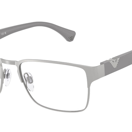 Emporio Armani EA1027 Square Eyeglasses  3036-Matte Silver 57-140-18 - Color Map Silver