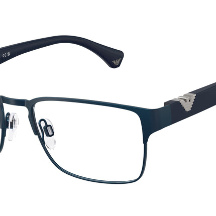 Emporio Armani EA1027 Square Eyeglasses  3100-Matte Blue 57-140-18 - Color Map Blue