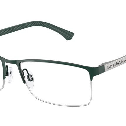 Emporio Armani EA1041 Rectangle Eyeglasses  3017-Matte Green 57-140-17 - Color Map Green