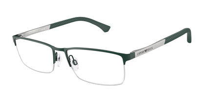 Emporio Armani EA1041 Rectangle Eyeglasses  3017-Matte Green 57-140-17 - Color Map Green
