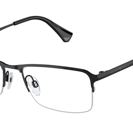 Emporio Armani EA1044TD Rectangle Eyeglasses  3001-Shiny Black 55-145-18 - Color Map Black