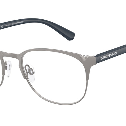 Emporio Armani EA1059 Oval Eyeglasses  3096-Matte Gunmetal 53-145-19 - Color Map Grey
