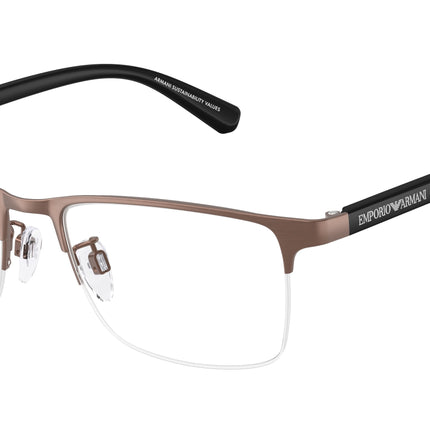 Emporio Armani EA1085D Pillow Eyeglasses  3039-Matte Brushed Bronze 54-145-18 - Color Map Copper