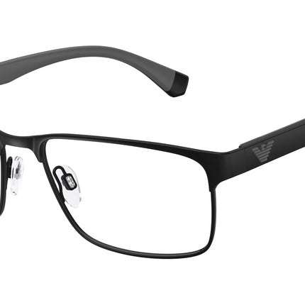 Emporio Armani EA1105 Rectangle Eyeglasses  3014-Matte Black 56-145-17 - Color Map Black