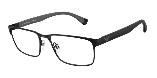 Emporio Armani EA1105 Rectangle Eyeglasses  3014-Matte Black 58-145-17 - Color Map Black