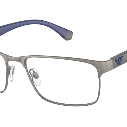 Emporio Armani EA1105 Rectangle Eyeglasses  3095-Matte Gunmetal 54-145-17 - Color Map Grey