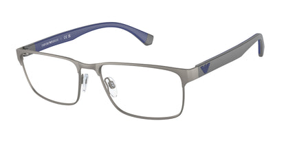 Emporio Armani EA1105 Rectangle Eyeglasses  3095-Matte Gunmetal 54-145-17 - Color Map Grey