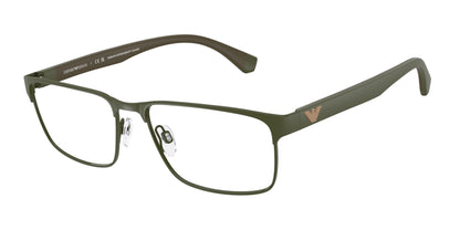 Emporio Armani EA1105 Rectangle Eyeglasses  3388-Matte Green 56-145-17 - Color Map Green