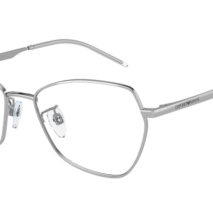 Emporio Armani EA1133 Butterfly Eyeglasses  3015-Shiny Silver 53-140-17 - Color Map Silver