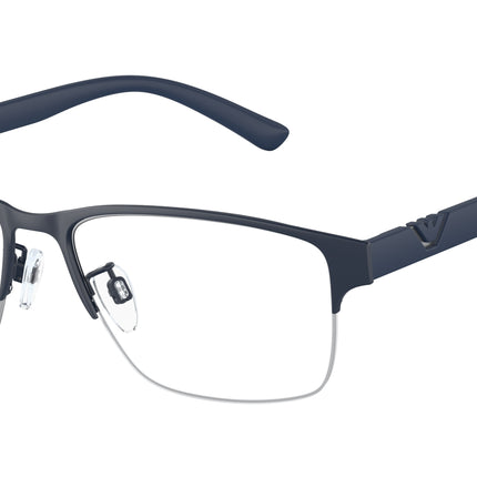 Emporio Armani EA1138 Pillow Eyeglasses  3018-Matte Blue 56-145-17 - Color Map Blue