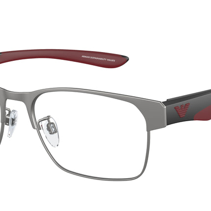 Emporio Armani EA1141 Rectangle Eyeglasses  3003-Matte Gunmetal 56-145-18 - Color Map Grey