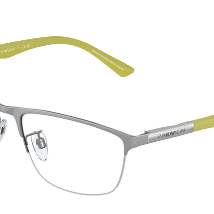 Emporio Armani EA1142 Pillow Eyeglasses  3045-Matte Silver 56-145-18 - Color Map Silver