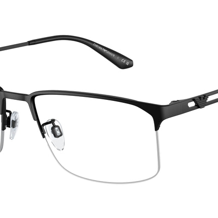 Emporio Armani EA1143 Pillow Eyeglasses  3001-Matte Black 57-145-18 - Color Map Black
