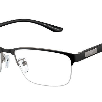 Emporio Armani EA1147 Pillow Eyeglasses  3365-Matte Gunmetal/Black 57-145-17 - Color Map Grey