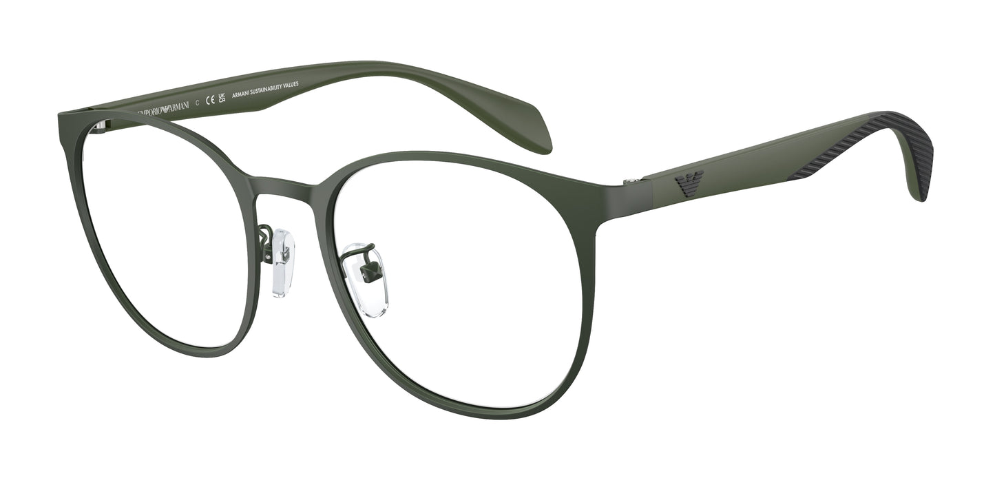 Emporio Armani EA1148 Phantos Eyeglasses  3017-Matte Green 50-145-20 - Color Map Green