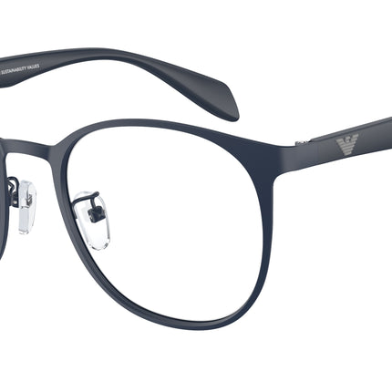 Emporio Armani EA1148 Phantos Eyeglasses  3018-Matte Blue 52-145-20 - Color Map Blue