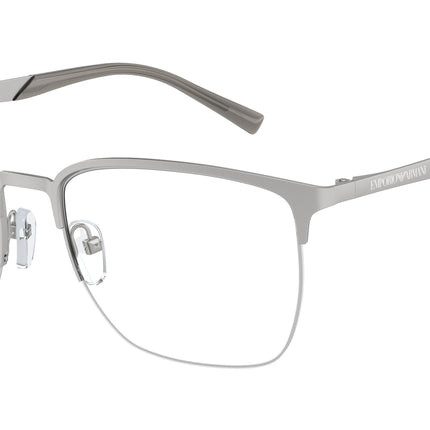 Emporio Armani EA1151 Pillow Eyeglasses  3045-Matte Silver 56-145-19 - Color Map Silver