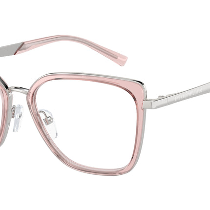 Emporio Armani EA1152 Cat Eye Eyeglasses  3364-Shiny Silver 52-140-17 - Color Map Silver