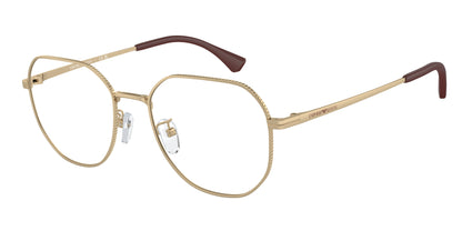 Emporio Armani EA1154D Round Eyeglasses  3371-Matte Pale Gold 54-145-19 - Color Map Gold