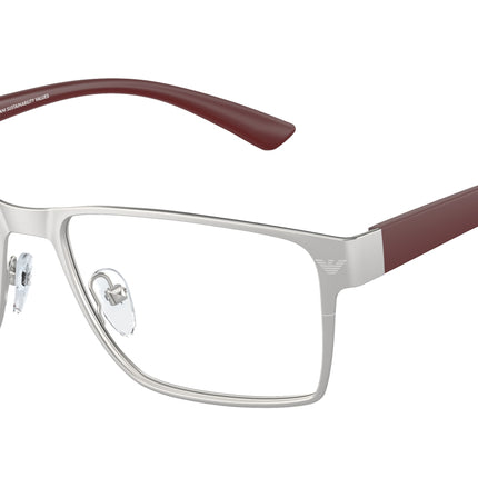 Emporio Armani EA1157 Rectangle Eyeglasses  3045-Matte Silver 53-145-17 - Color Map Silver