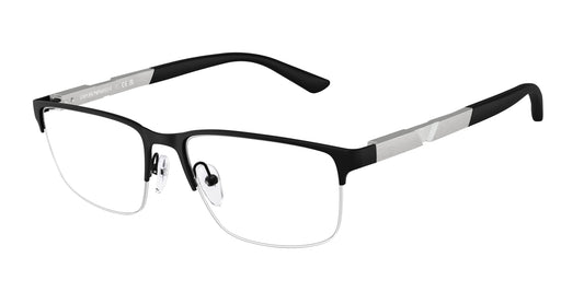 Emporio Armani EA1164 Rectangle Eyeglasses  3001-Matte Black 56-145-17 - Color Map Black