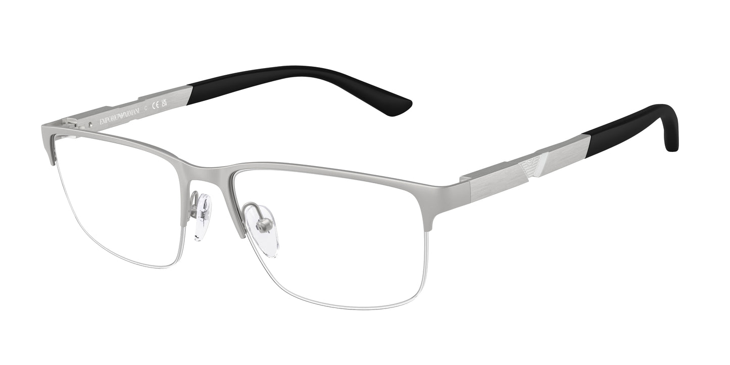 Emporio Armani EA1164 Rectangle Eyeglasses  3045-Matte Silver 56-145-17 - Color Map Silver