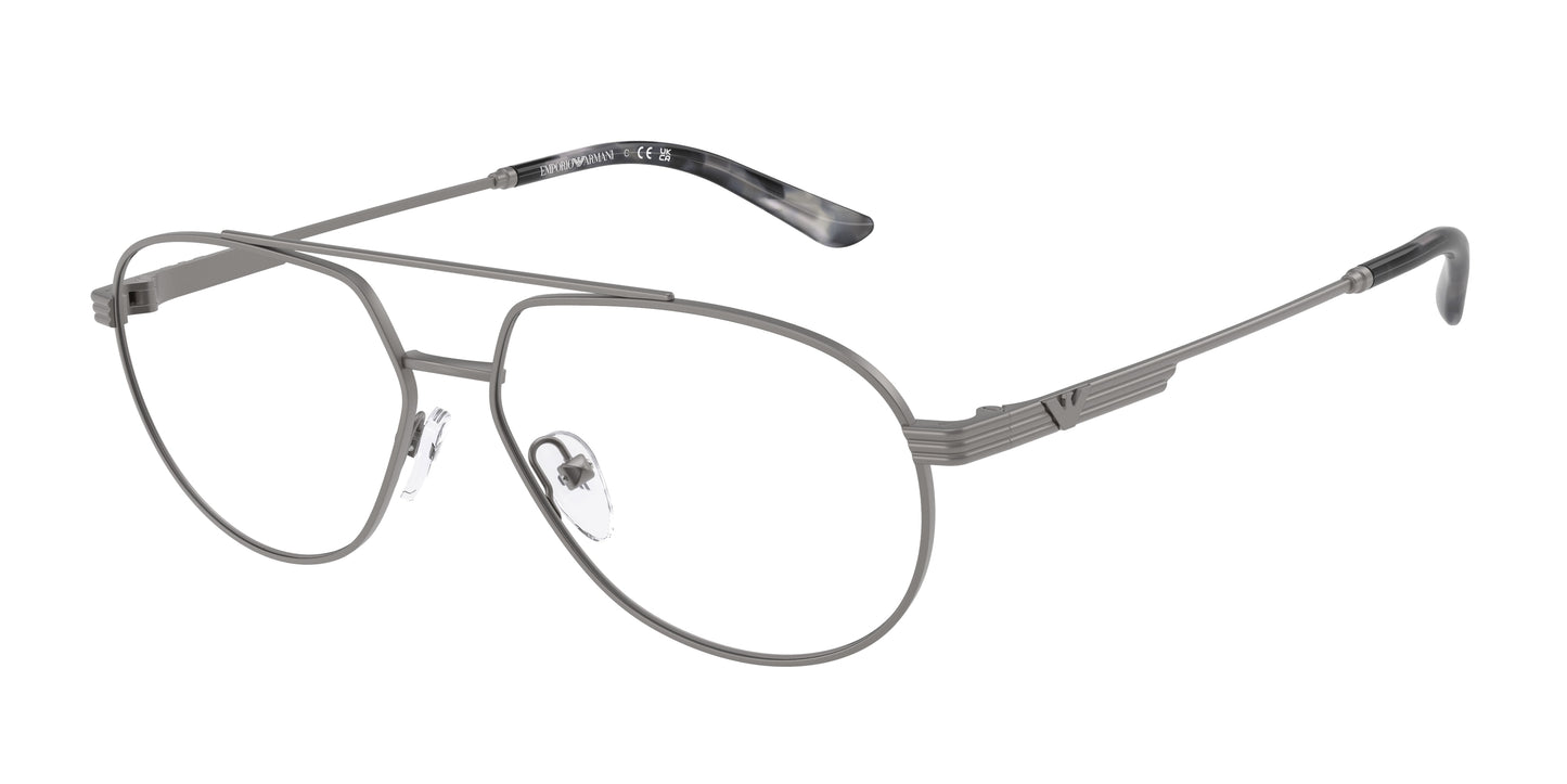 Emporio Armani EA1165 Pilot Eyeglasses  3003-Matte Gunmetal 56-145-14 - Color Map Grey