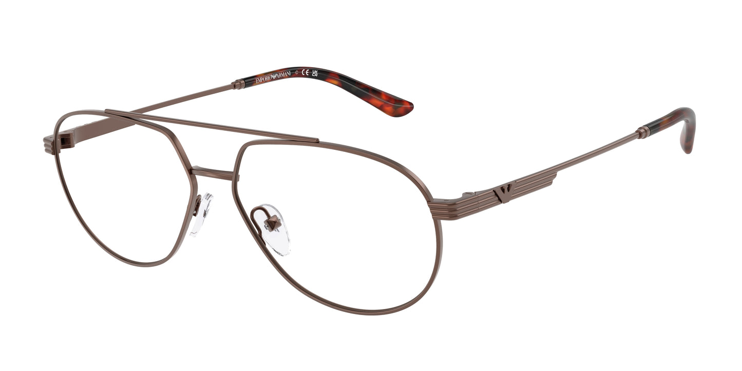 Emporio Armani EA1165 Pilot Eyeglasses  3006-Matte Bronze 56-145-14 - Color Map Copper
