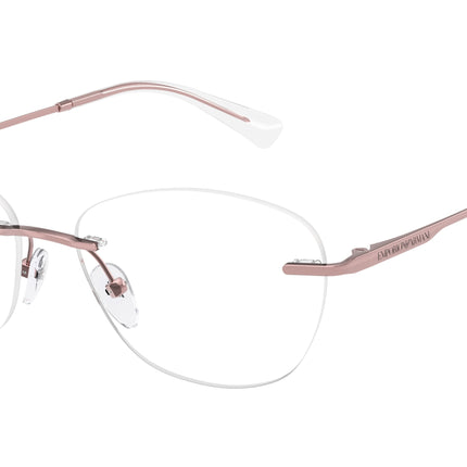 Emporio Armani EA1167 Phantos Eyeglasses  3390-Shiny Metallic Pink 55-140-16 - Color Map Pink
