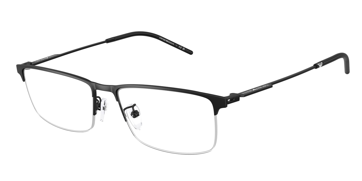 Emporio Armani EA1168D Rectangle Eyeglasses  3001-Matte Black 56-145-17 - Color Map Black