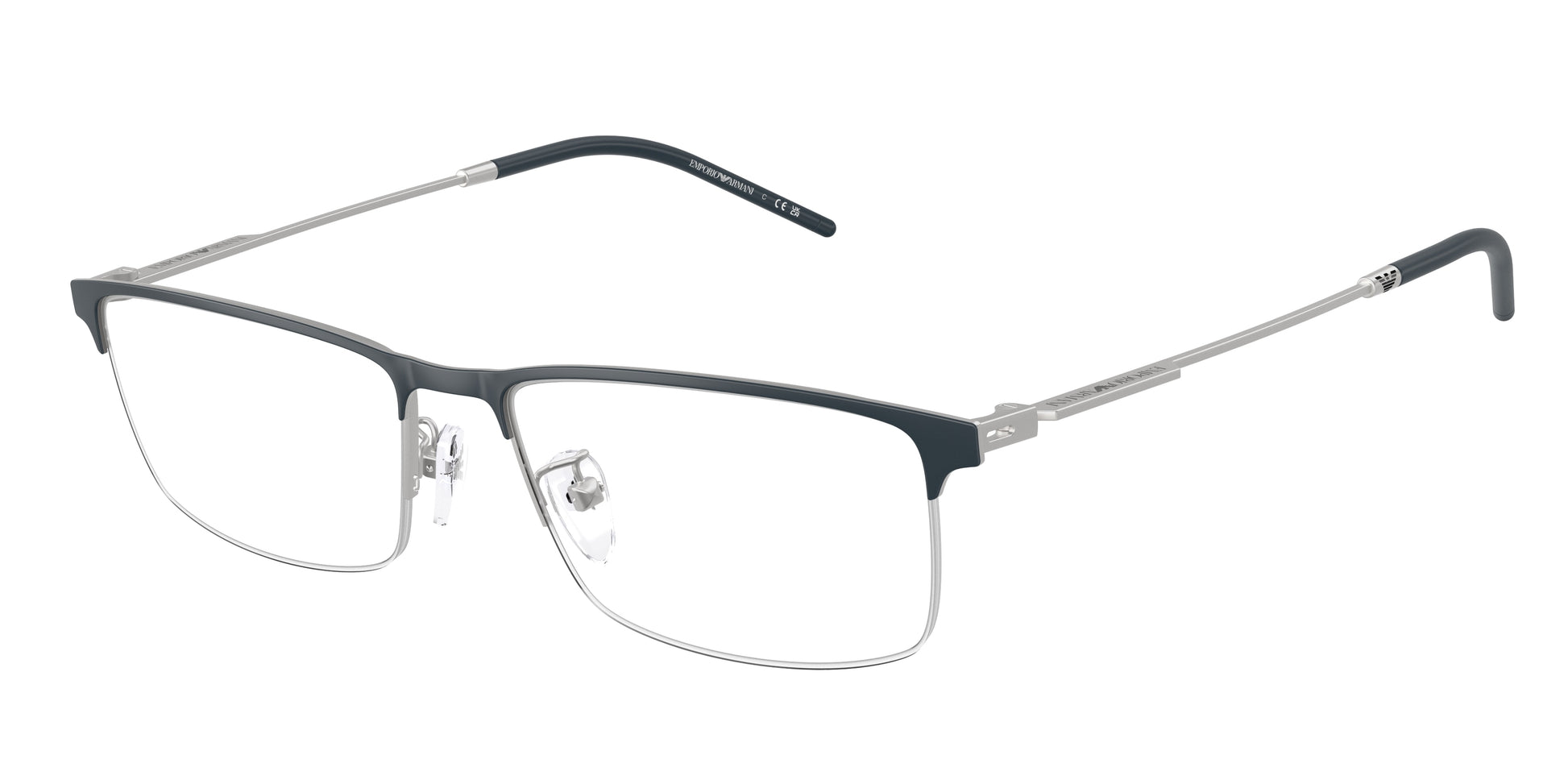 Emporio Armani EA1168D Rectangle Eyeglasses  3042-Matte Dark Blue 56-145-17 - Color Map Blue