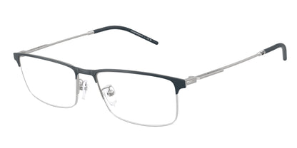 Emporio Armani EA1168D Rectangle Eyeglasses  3042-Matte Dark Blue 56-145-17 - Color Map Blue