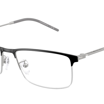 Emporio Armani EA1168D Rectangle Eyeglasses  3061-Matte Black/Silver 56-145-17 - Color Map Black