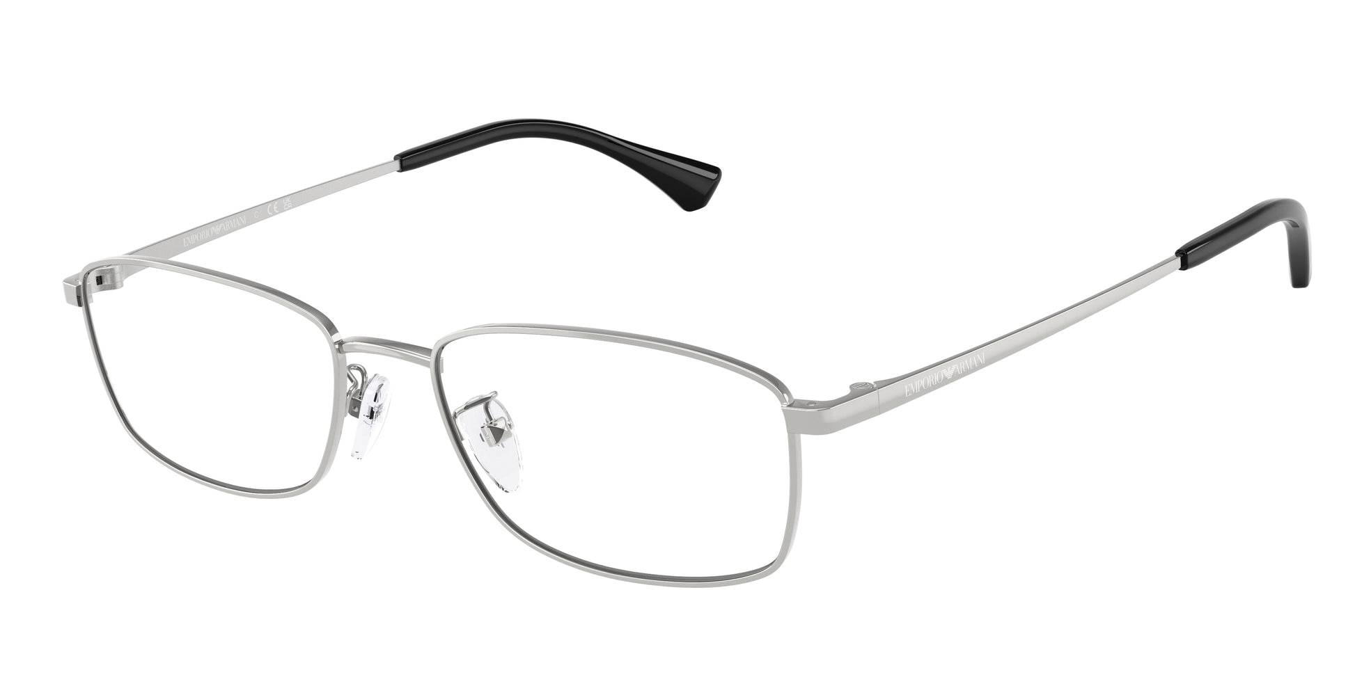 Emporio Armani EA1169D Pillow Eyeglasses  3015-Shiny Silver 55-145-18 - Color Map Silver