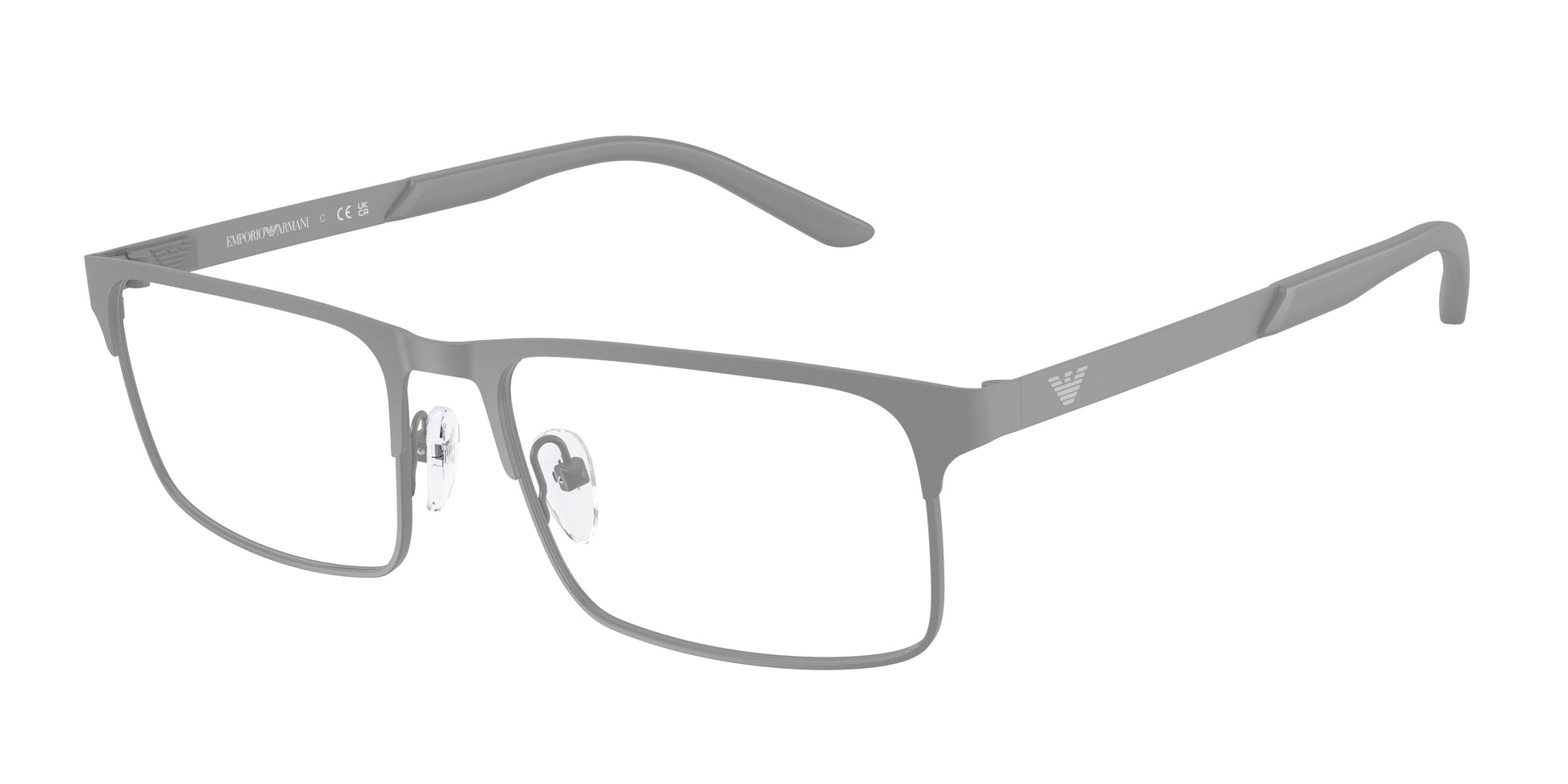 Emporio Armani EA1170 Rectangle Eyeglasses  3398-Matte Grey 55-145-17 - Color Map Grey