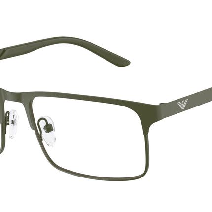 Emporio Armani EA1170 Rectangle Eyeglasses  3399-Matte Green 55-145-17 - Color Map Green