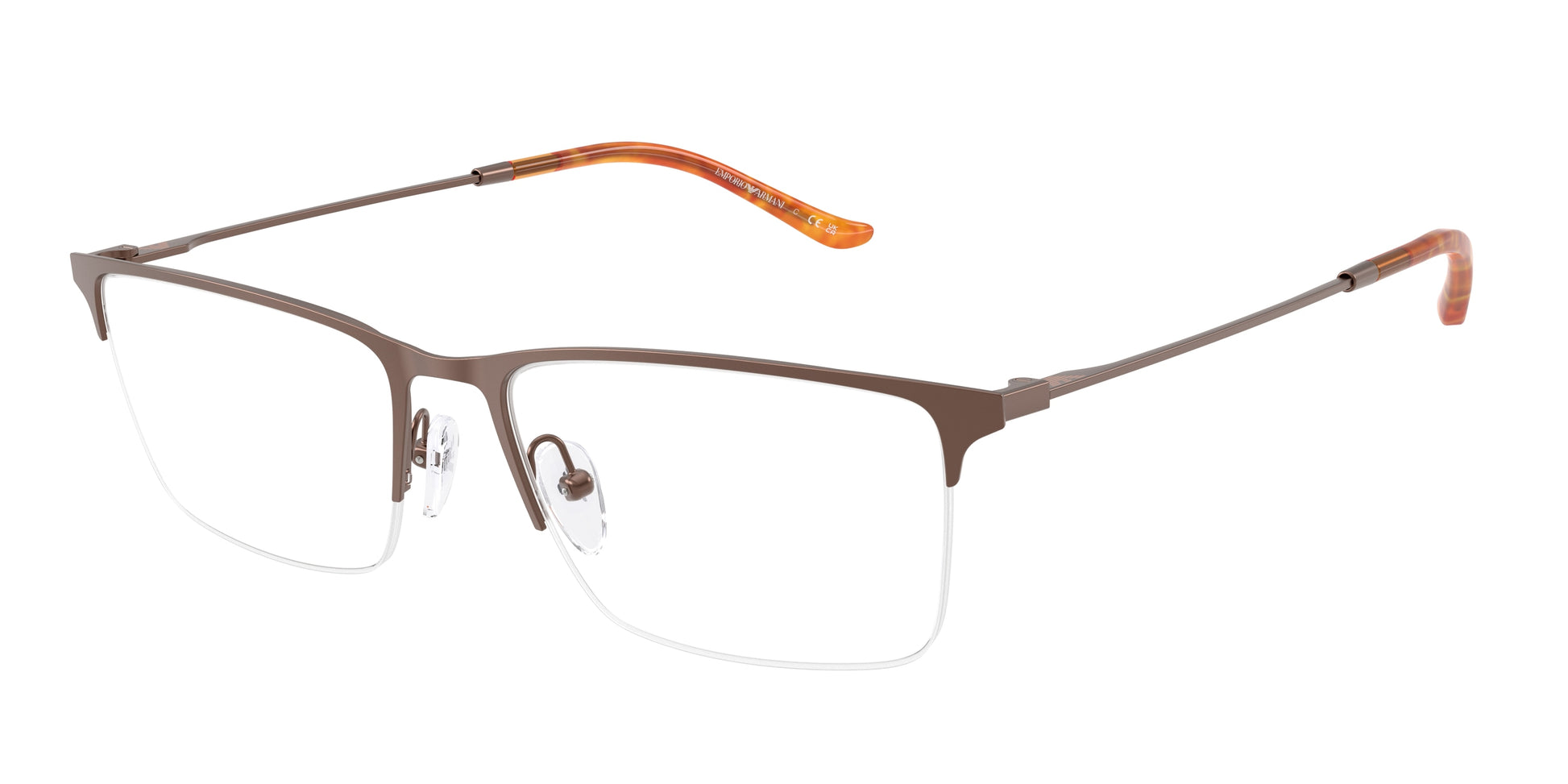 Emporio Armani EA1171 Rectangle Eyeglasses  3004-Matte Bronze 57-145-18 - Color Map Copper