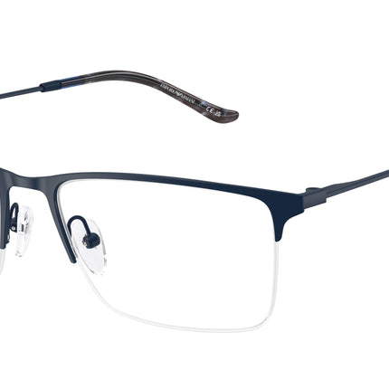 Emporio Armani EA1171 Rectangle Eyeglasses  3018-Matte Blue 57-145-18 - Color Map Blue