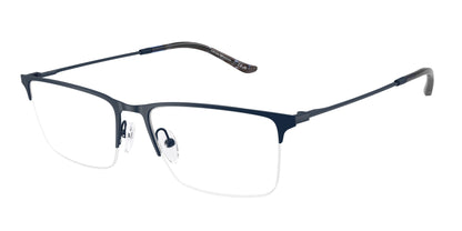 Emporio Armani EA1171 Rectangle Eyeglasses  3018-Matte Blue 57-145-18 - Color Map Blue
