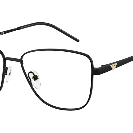 Emporio Armani EA1172 Irregular Eyeglasses  3001-Matte Black 55-140-16 - Color Map Black