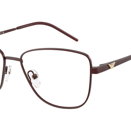 Emporio Armani EA1172 Irregular Eyeglasses  3401-Matte Bordeaux 55-140-16 - Color Map Red