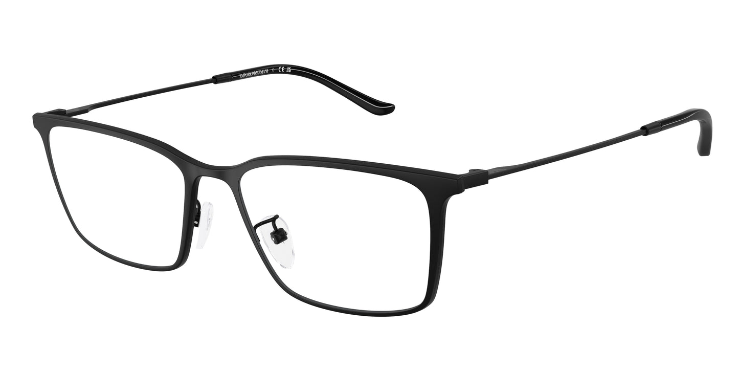 Emporio Armani EA1173D Pillow Eyeglasses  3001-Matte Black 55-145-17 - Color Map Black