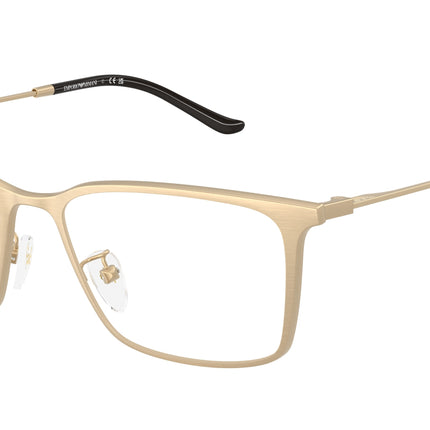 Emporio Armani EA1173D Pillow Eyeglasses  3403-Matte Brushed Pale Gold 55-145-17 - Color Map Brown