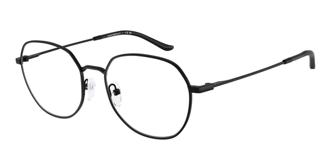 Emporio Armani EA1174D Round Eyeglasses  3001-Matte Black 54-145-18 - Color Map Black