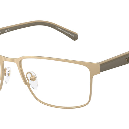 Emporio Armani EA1175 Rectangle Eyeglasses  3002-Matte Pale Gold 56-145-18 - Color Map Gold