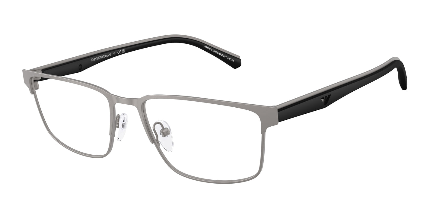 Emporio Armani EA1175 Rectangle Eyeglasses  3003-Matte Gunmetal 56-145-18 - Color Map Grey