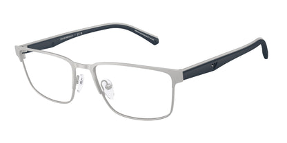 Emporio Armani EA1175 Rectangle Eyeglasses  3015-Matte Silver 56-145-18 - Color Map Silver